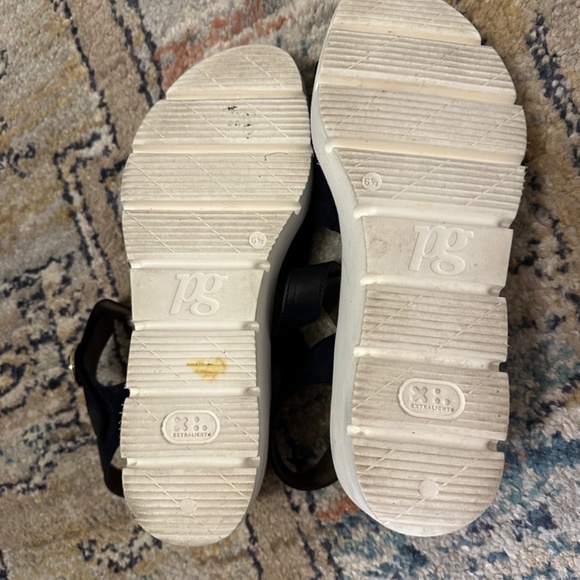 Paul Green blue nubuck leather Chelsea wedge sandal, USA size 9 / UK size 6.5 - Picture 7 of 10